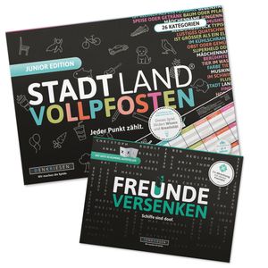 Spar-Set Johanna | Stadt Land Vollpfosten® Junior Edition - A4 Spielblock | FREUNDE VERSENKEN®