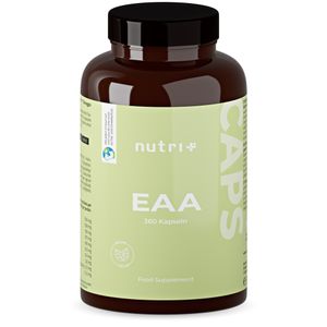 EAA Kapseln - 360 Mega Caps à 750mg - vegan & hochdosiert - 8 essenzielle Aminosäuren - EAAs 6000 (Essential Aminokapseln) - Proteinkapseln - Aminosäurekomplex - Supplement
