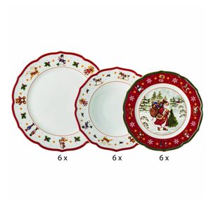 Hutschenreuther Set 18-tlg. Happy Wintertime H. Wintertime Red 02488-727471-28421