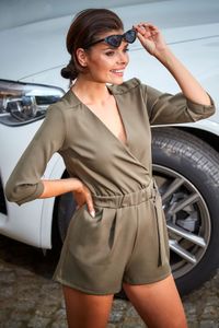 Awama Jumpsuit für Frauen Enylott A286 khaki M