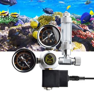 1x CO2 Druckminderer Regler Rückschlagventil Aquarium Magnetventil Doppeldruckmanometer