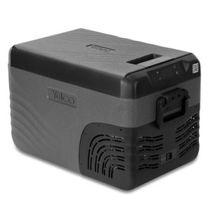 Yolco KX30 Carbon Elektrische Kompressor-Kühlbox, Dual-Zone, App Steuerung per Bluetooth, 12/24 V und 230 V, für Auto, LKW, Boot, Camping Kühlschrank