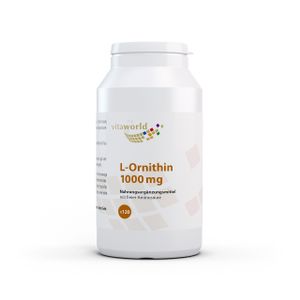 Vita World L-Ornithin 1000 mg | 120 Tabletten | vegan | gluten- und laktosefrei