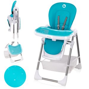Lionelo Linn Kinderstuhl Babystuhl Hochstuhl Verstellbar klappbar Türkis Lionelo Linn Kinderstuhl Babystuhl Hochstuhl Verstellbar klappbar Türkis
