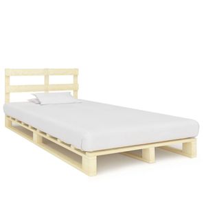 Masívna posteľ z borovicových paliet 120 × 200 cm