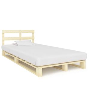 vidaXL Palettenbett Massivholz Kiefer 120×200 cm - Bettgestell - Bettgestelle - Bettrahmen - Bett