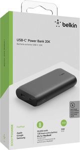 Belkin Power Bank 30W 20.000mAh Power Delivery, schw. BPB002btBK