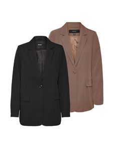 VERO MODA Damen Oversize Blazer - VmZelda Sakko Loose-Fit Anzugs-Jacke, Farbe:Schwarz, Größe:34