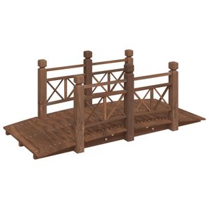 vidaXL Gartenbrücke mit Geländer 150x67x56 cm Massivholz Fichte