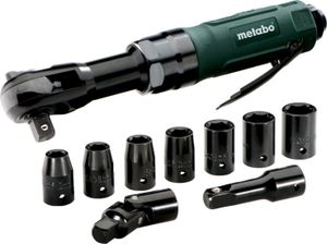 Metabo DRS 68 Set 1/2", Klucz zapadkowy, Czarny, Zielony, 68 N·m, 220 l/min, 6,2 bar, Skompresowane powietrze