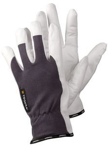 Ejendals TEGERA 671, Workshop gloves, Grau, Weiß, Baumwolle, Latex, Leder, Erwachsener, Erwachsener, Kratzresistent
