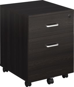 Vinsetto Mobiler Aktenschrank für A4-Akten mit Rollen. Hängender Aktenschrank mit 2 Schubladen und Schloss, 40 x 45 x 55,6 cm, Wenge