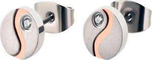 Damen Ohrstecker aus Titan bicolor mit Zirkonia Damen Ohrstecker aus Titan bicolor mit Zirkonia