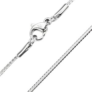 viva-adorno dámský nebo pánský řetízek z nerezové oceli náhrdelník HK44, délka 43,5 cm, stříbrný