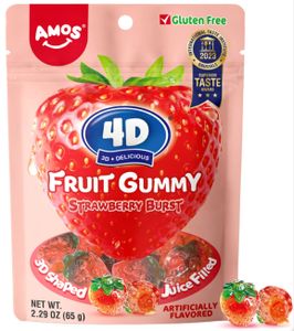 Amos 4D Fruchtgummi Erdbeere Amos 65g