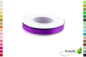 Satinband 10mm, 10 Meter - Doppelseitig, Farbauswahl:lila / purpur 465