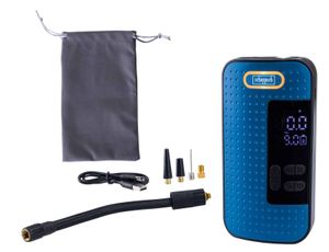 Scheppach Akku-Handkompressor AC10/8V - 10,3 bar Arbeitsdruck | 8 V | 2000 mAh | 5 Betriebsmodi | inkl. Schlauch, Nadel, Adapter, Ventil, Ladekabel