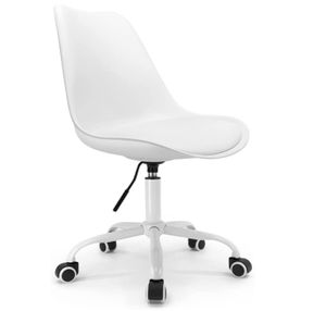 Bürostuhl Schreibtischstuhl Ergonomisch Drehstuhl Chefsessel Kunstleder höhenverstellbar Weiß