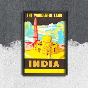 Poster - Canvas - Leinwand - 21 cm x 29,7 cm - Fotoposter - Leinwandkunst - indien Wonderland