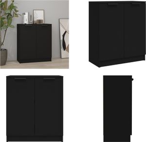 vidaXL Sideboard Schwarz 60x30x70 cm Holzwerkstoff - Sideboard - Sideboards - Schrank - Aufbewahrungsschrank