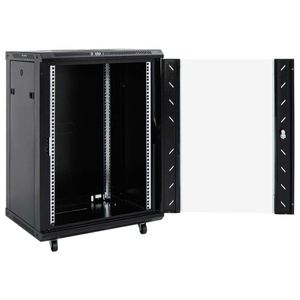 sieťová skriňa vidaXL 15U na kolieskach 19" IP20 53x40x80 cm
