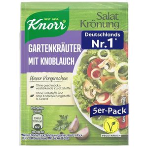 Knorr Salatkrönung Gartenkräuter Knoblauch Dressing 5x 8g 5er