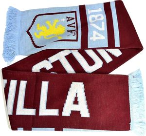 Aston Villa FC - Šál BS2372 (jedna veľkosť) (vínovo červená/nebesky modrá)