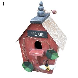 vogelhaus vogelkäfig malerei im freien garten hängend häuschen fütterer nest handwerk-1