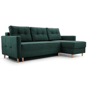 Ecksofa Sofa Couch DL-Klapp-System Schlaffunktion Bettkasten VENA 4 (Metro) Ausführung: RECHTS