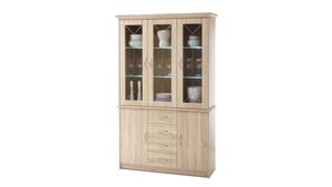 Vitrine VILLAGE Eiche Sonoma Glasvitrine 125 cm Vitrine VILLAGE Eiche Sonoma Glasvitrine 125 cm