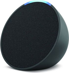 Amazon Echo Pop, Amazon Alexa, Rund, Schwarz, Android, Fire OS, iOS, 4,95 cm, Tasten