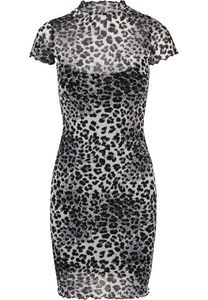 Dámské šaty Urban Classics Ladies Mesh Double Layer Dress snowleo - 5XL
