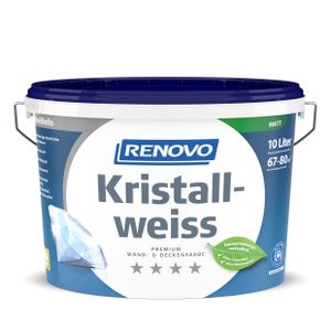 Renovo Premium Wand- und Deckenfarbe Kristallweiss matt 10,0 Ltr.
