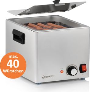 Mahlzeit Elektrický ohrievač párkov z nehrdzavejúcej ocele | 1200 W | Automatická regulácia teploty, 6 litrov