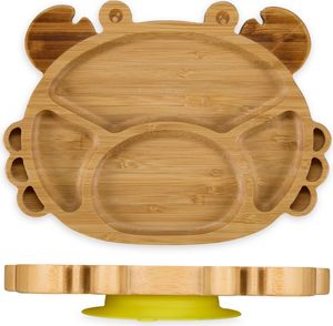 relaxdays Baby-Teller mit Saugnapf "Krabbe"