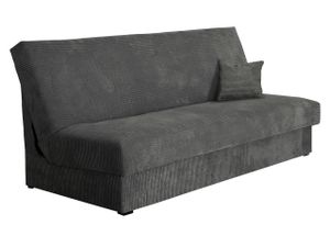 MIRJAN24 Schlafsofa Adela Mini Cord, Couch mit Schlaffunktion und Bettkasten, 3 Sitzer Aufklappbar Sofa (Farbe: Poso 01)