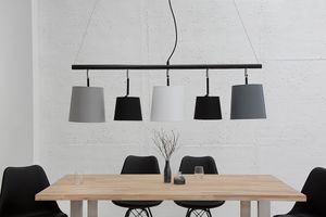 Design Hängeleuchte LEVELS 100cm schwarz grau Pendelleuchte Hängelampe Deckenlampe Design by KARE