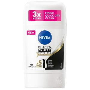 Nivea Black & White Invisible Silky Smooth Antyperspirant w sztyfcie, 50ml