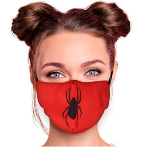 Alltagsmaske Stoffmaske Motiv Mund- Nasenschutz einstellbare Ohrbügel Waschbar Herren Damen verschiedene Designs, Modell wählen:Spinne
