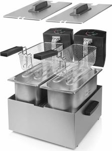 Princess Doppel-Fritteuse 6 L 3600 W Silbern 183123