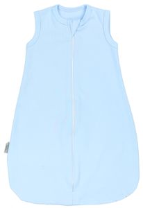 TupTam Sommerschlafsack Baby Schlafsack 0.5 TOG Kleine Kinder Schlafanzug ohne Ärmel für Sommer und Frühling, Farbe: Hellblau, Größe: 50-56