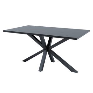 Großer Esstisch Tischgestell SPIDER 180x80x75h cm - 32 mm dicke Tischplatte – Schwarz