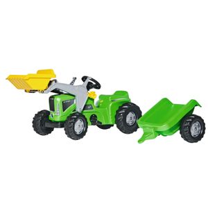 rolly toys Kiddy Futura grün Trettraktor + Kid Trailer + Kid Lader, Maße: 162x47x53,5 cm; 63 003 5