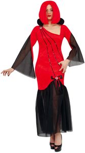 Glamour Vampir Damen Kleid Horror Halloween Karneval Fasching Kostüm XXL