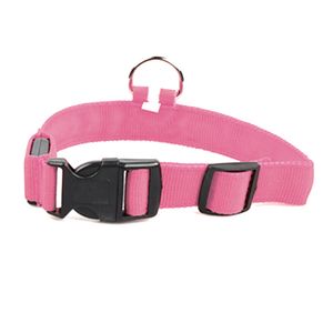 LED-Hundehalsband, wiederaufladbares Regenbogen-Farbwechsel-Leuchthalsband,,Pink,L