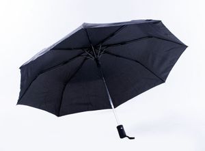 Automatik Teleskop Taschenschirm Regenschirm Schirm stabil - Schwarz