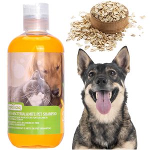 Hundeshampoo gegen Juckreiz Milben Pilz, Sensitive-Shampoo Katze, Anti-Bakteriell, Lindert Hautreizungen, auch für Welpen und Kätzchen 250ml