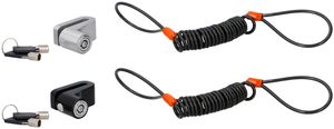 Zámek brzdového kotouče Dunlop s kabelem pro připomenutí - 2 klíče - zámek na kolo/motocykl/skútr