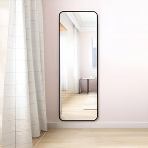 Ganzkörperspiegel Ankleidespiegel, Bodenstehender Spiegel, 45*155cm, Wandmontage und Bodenständer