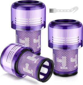 3 Stück HEPA Filter für Dyson V12 Detect Slim Absolute,Zubehö Ersatzfilter V12 Waschbar Ersatzteile Zubehör für Dyson Staubsauger V12 Filter 971517-01